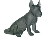Bull Terrier zittend zwart