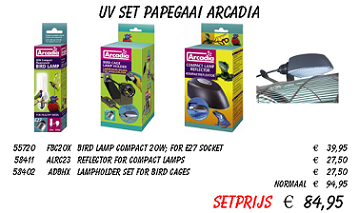Arcadia UV-Set Papegaai AANBIEDING
