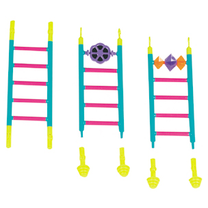 3-delige ladderconstructie voor parkieten
