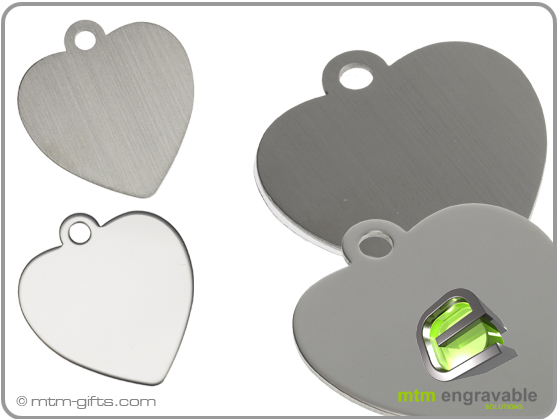 Heart	 chrome/brushed  FOTO + TEKST