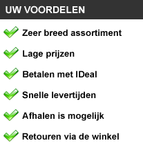 Alle voordelen van onze webshop